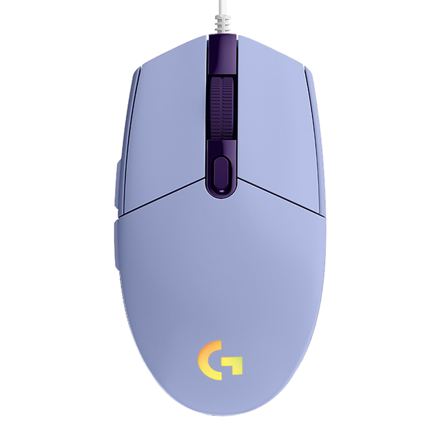 罗技 轻量化设计 游戏鼠标 G102紫色