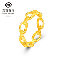  CBAI/菜百首饰 5G工艺 黄金戒指 约2.60g 12号
