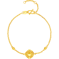  ZHOU LIU FU/周六福 5G足金车花 女士黄金手链