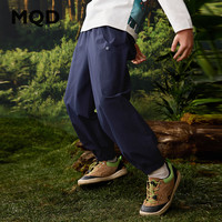 马骑顿 男童25春学院风中大童工装裤子休闲裤 藏青 120