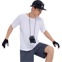  京东京造 凉感速干 男士运动T恤 白色 XL