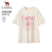 PLUS会员：骆驼 冰皮T神小雏菊短袖T恤 C36BAXLN023C