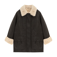  BASIC HOUSE/百家好 复古皮毛一体 女士外套 M