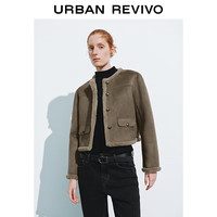  URBAN REVIVO 复古雅丹风 女士外套 金属扣饰