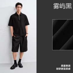 太平鸟 宽松 男士polo衫 L 黑色 第一批