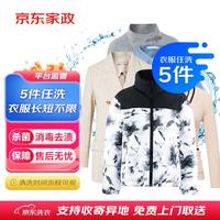 京东 洗衣服务 衣服任洗5件 四季衣服不限类型 上门取送