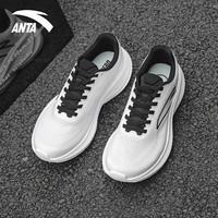 安踏 运动鞋男2026夏季新款透气缓震休闲跑步鞋网面软底青少年鞋子男款 纸莎白/基础黑（漫步3） 42