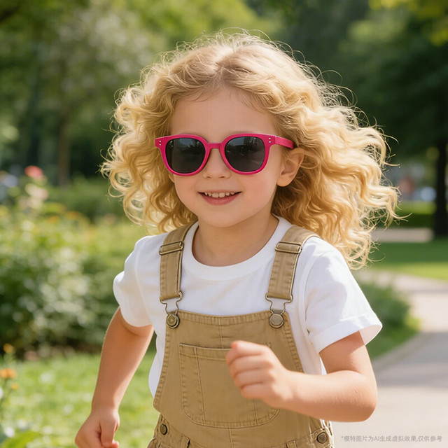 米奇啵啵 米钉儿童太阳镜UV400防晒4-10岁时尚宝宝超轻墨镜