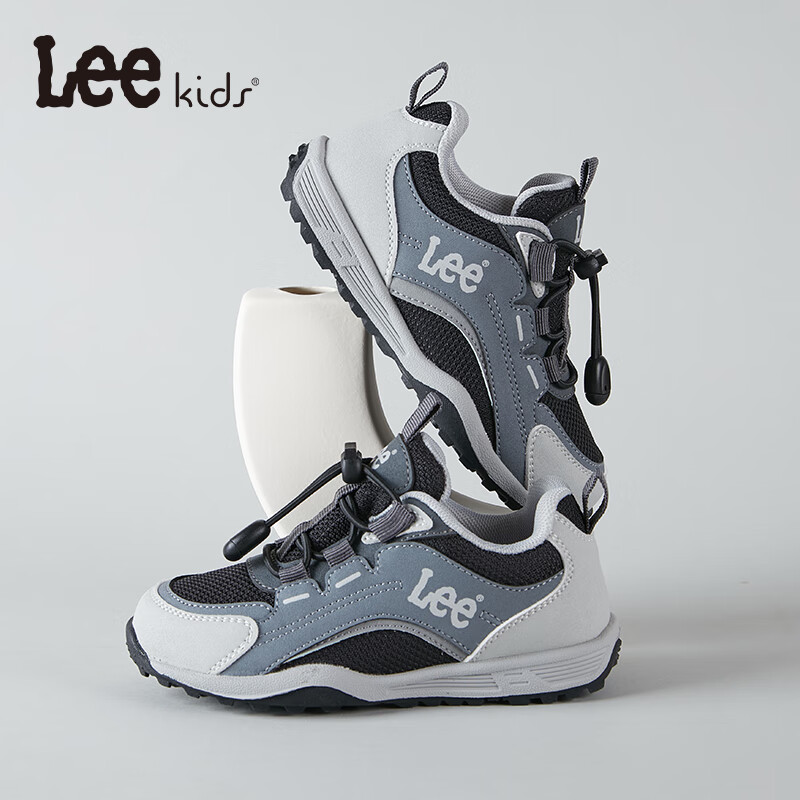  LEE KIDS 防滑 儿童运动鞋 灰色 35 【脚长205-210mm】