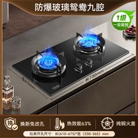 华蒂创亿 燃气灶家用台式煤气双灶嵌入式天然气燃气灶九腔鸳鸯新款