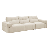 KUKA/顾家家居 易去污猫抓布 布艺沙发 3.38M-薏仁白-易去污猫抓布