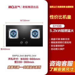 名气 天然气燃气灶双灶家用液化气煤气灶台老板出品6110B/6106B