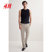 H&M 合身版 男士西裤 米色 34 175/86