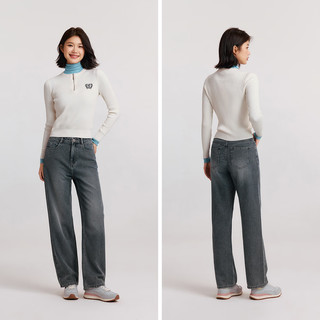  Semir/森马 宽松阔腿 女士牛仔裤