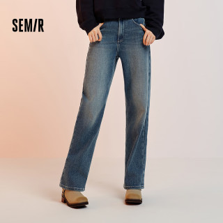  Semir/森马 宽松阔腿 女士牛仔裤