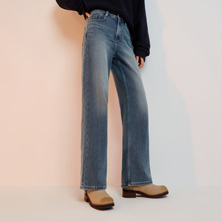  Semir/森马 宽松阔腿 女士牛仔裤