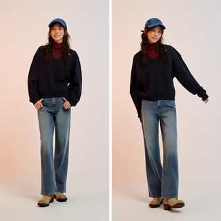  Semir/森马 宽松阔腿 女士牛仔裤