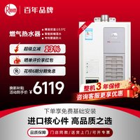 瑞美 美国瑞美Rheem20升大水量恒热燃气热水器下置风1厨+2卫LX