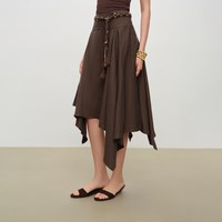 自巧 不规则下摆 女士半身裙
