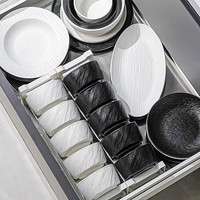 洛威 釉下彩餐具套装2026新款高级感碗盘简约乔迁之喜餐具套装纹理碗碟