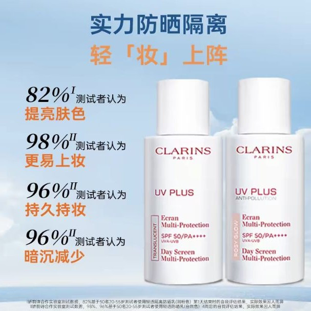 88VIP：娇韵诗 轻透防晒乳 SPF50 PA++++ 50ml 娇韵诗轻透防晒霜润粉色50ml 面部隔离遮瑕 UV小白盾素颜霜