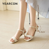 意尔康 女鞋 时装凉鞋 一字带凉鞋