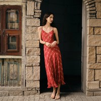 ZIQIAO/自巧 大裙摆 女士吊带连衣裙