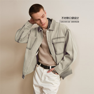  GIORDANO/佐丹奴 不对称口袋 男士牛仔夹克
