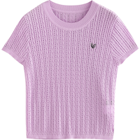 初语 镂空织肌理 女士针织衫