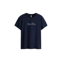 H&M 1267378 美式印花短袖T恤 海军蓝/Italian Riviera 165/96