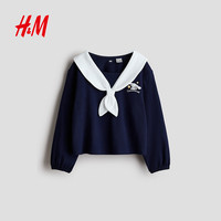 H&M HM童装儿童女童T恤甜酷少女风学院风上衣1325664
