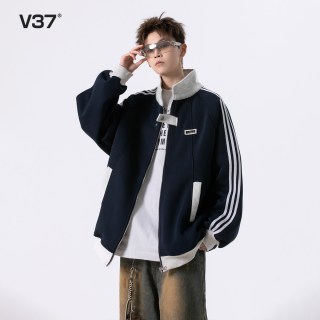  V37 拼接 男士棒球服