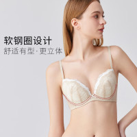 华歌尔 蕾丝软糥 透气薄软钢圈文胸