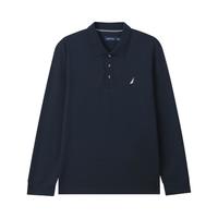 NAUTICA/诺帝卡 亲肤柔软透气带弹 男士POLO衫 M 42F山泉蓝(251)