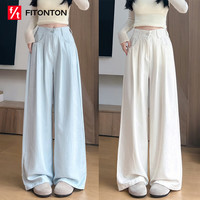 移动端、京东百亿补贴：Fiton Ton FitonTon奶芙西装裤子女2026春夏新款垂感女士休闲裤