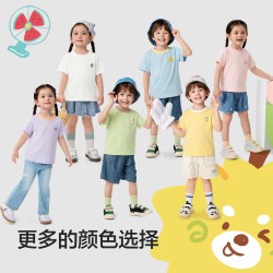 巴拉巴拉 纯色休闲 儿童短袖T恤