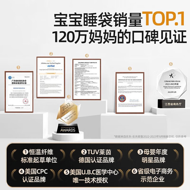 贝肽斯 肽柔婴儿睡袋 春秋双层-竹棉(20-26℃)兔语