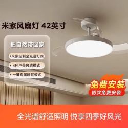小米 米家风扇灯42寸全光谱轻音智能卧室餐厅吊扇灯客厅遥控器新款
