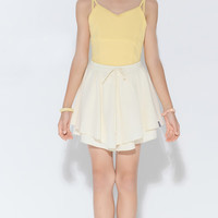 Dodopoli 女童舞蹈裙裤柔软透气莱赛尔环保面料春夏运动半身短裙 香槟米 110 cm