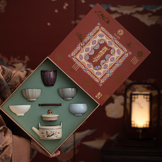 苏氏陶瓷 【敦煌美学】提梁茶壶茶具 礼盒套装