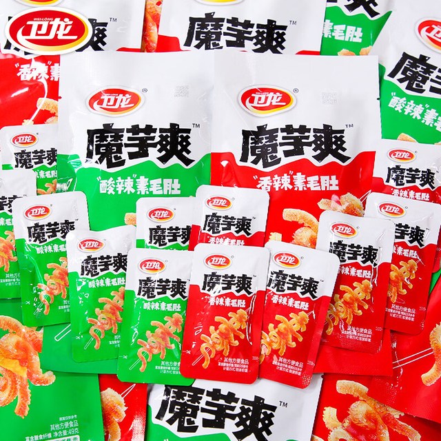 临期品：卫龙 魔芋爽海带袋装随机口味1000g辣条追剧休闲零食品魔芋爽亲嘴烧混合口味1000g小包装