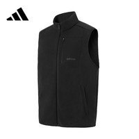 adidas 运动马甲男装春季新款保暖摇粒绒马甲 KF9635