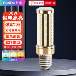 共泰 LED玉米灯泡 E27大螺口 30W三色调光 装饰灯高亮节能替换光源 GT-YS-30W