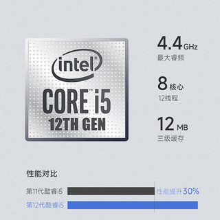 ERAZER 12代酷睿i5-12450H 台式机电脑套装+23.8英寸显示器