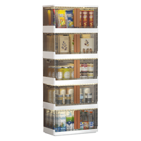 HAIXIN海兴 双开门折叠收纳箱升级轻奢竖纹特大号家用棉被整理箱衣服书本储物箱透明玩具箱子 钛灰白45L