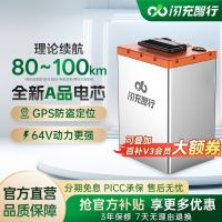 百亿补贴：闪充智行 电动车锂电池 64V45Ah 磷酸铁锂