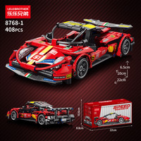 LELE BROTHER 回力赛车汽车跑车模型  8768-1科技回力赛车