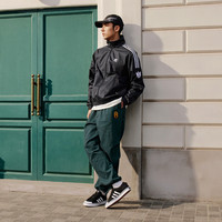 adidas 三条纹梭织立领夹克三叶草JM2716