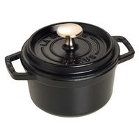 staub 珐宝 小型圆形珐琅铸铁锅 14cm 黑色
