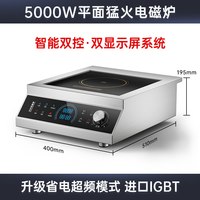 热情好太太 商用不锈钢猛火大功率5000W瓦平凹面双头电磁炉电陶灶